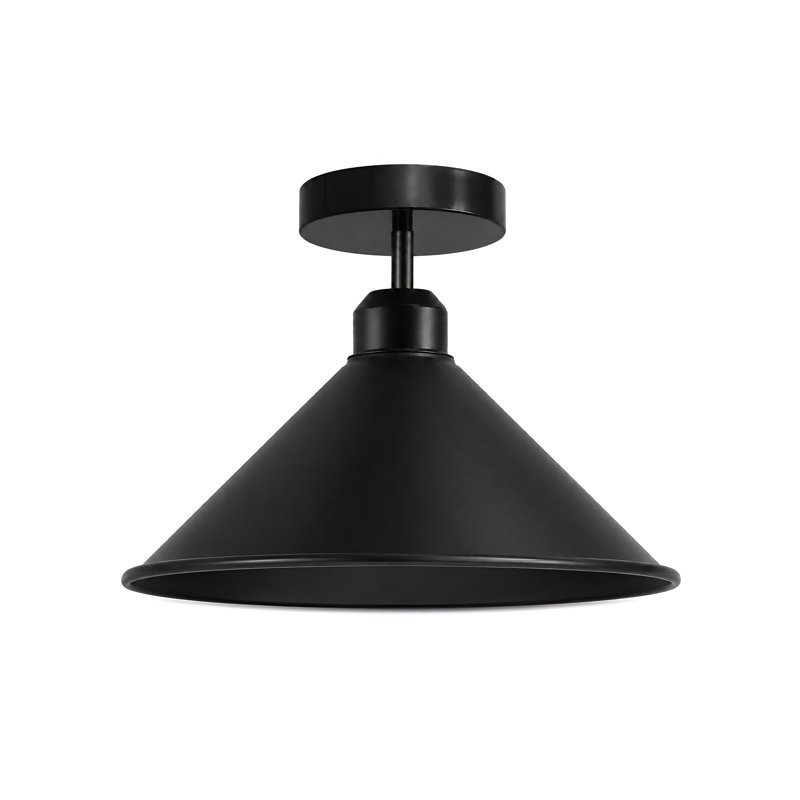 Bustos Semi Flush Mount, Black