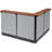 L-Shaped Synthetic Laminate Reception Desk with Power Outlet-1771637987