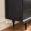 Armoire 9 tiroirs en bois de noyer noir