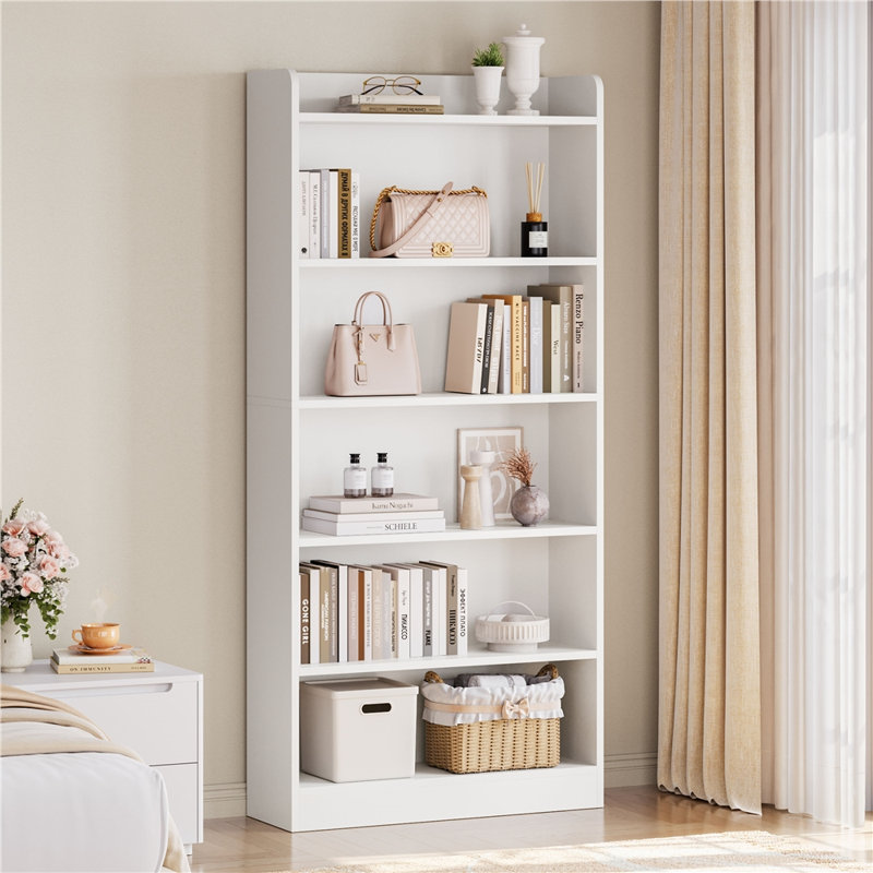Bibliothèque moderne et simple avec compartiment supérieur ouvert