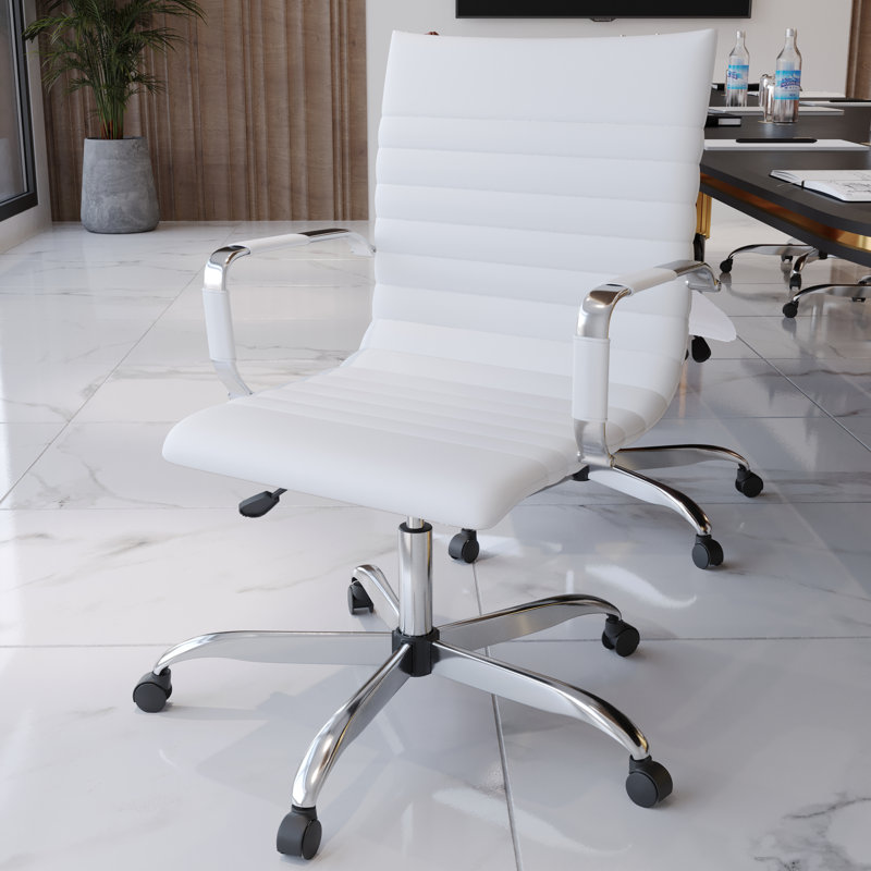 Fauteuil de conférence ergonomique Sorrells, Blanc
