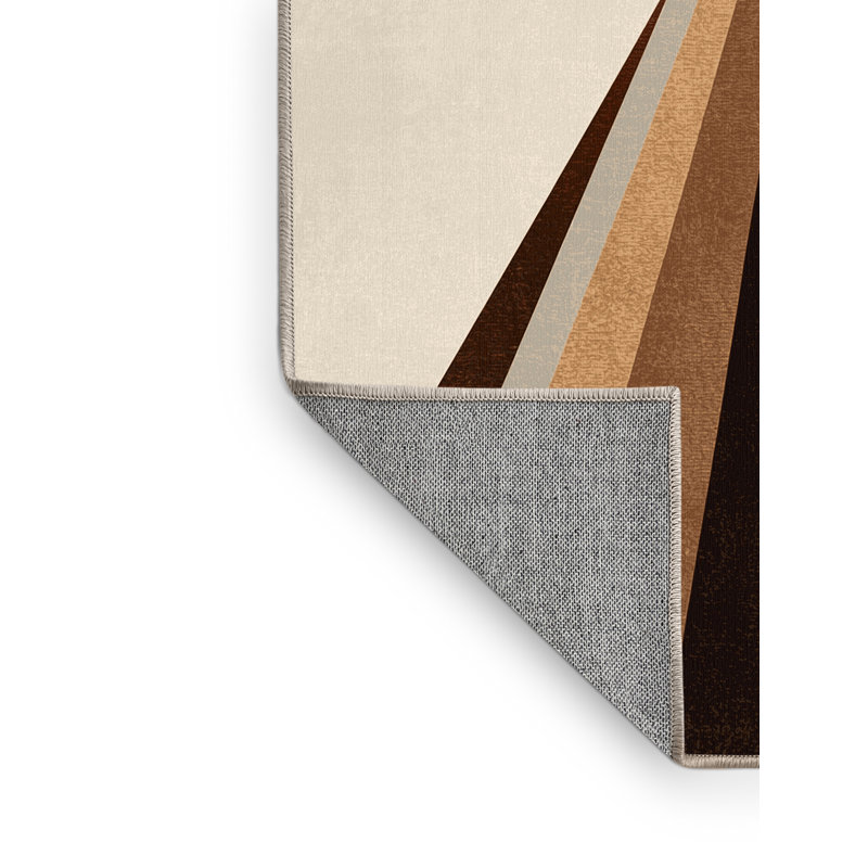 Machine Washable Luray Modern Rug in Beige – Beige Binding, 8x12