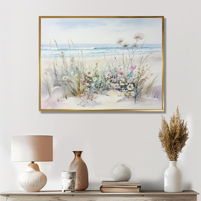 Fleurs sauvages sur la plage - Art mural fleurs sauvages