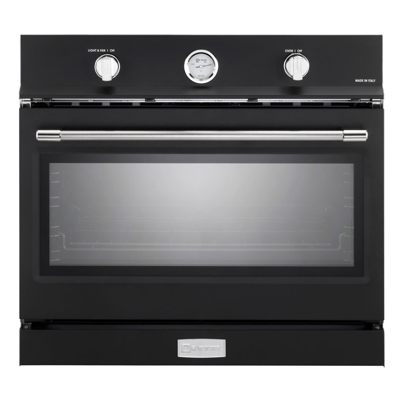 Verona 30 Inch Gas Single Wall Oven, Matte Black