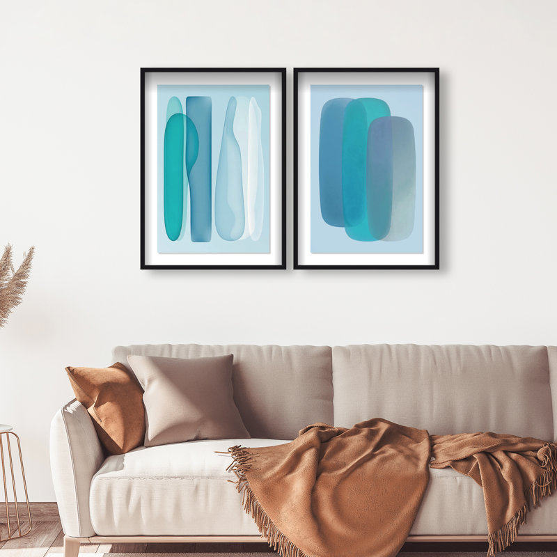 Glacier Gradients Set Set by Oliver Gal, 93"H x 63"W, Black Shadowbox