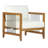 Dravik Modern Boho Acacia Wood Patio Armchair with Rope Accents and Deep Cushions-128843145