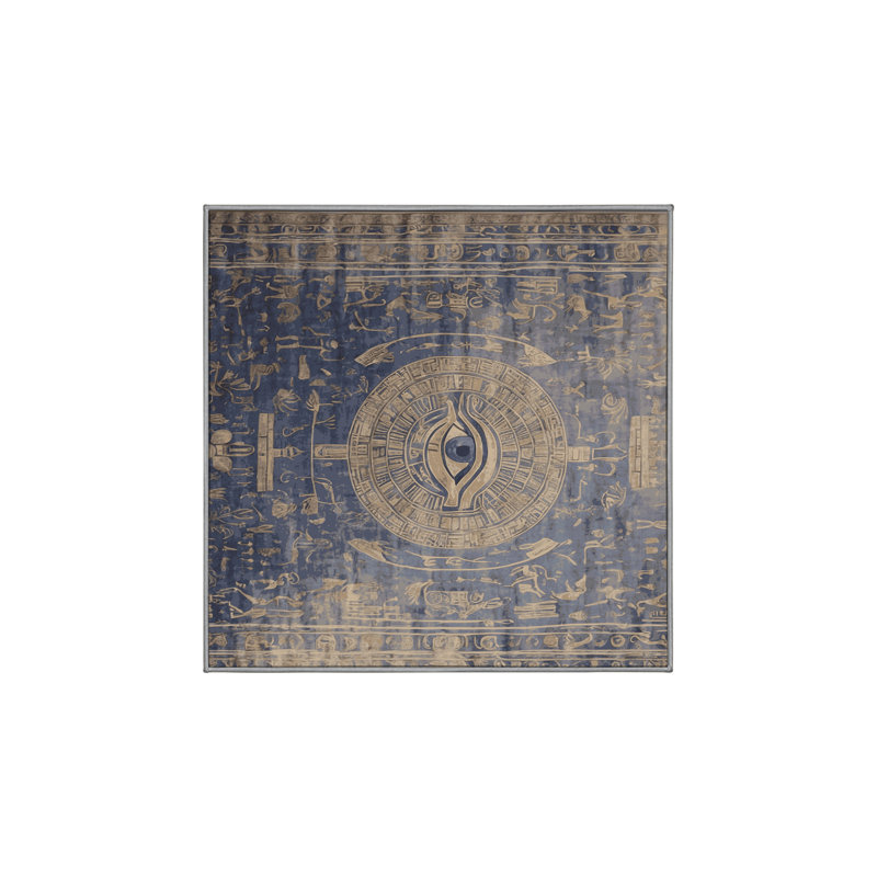 Tapis gris lavable à la machine, Carré 7 pi