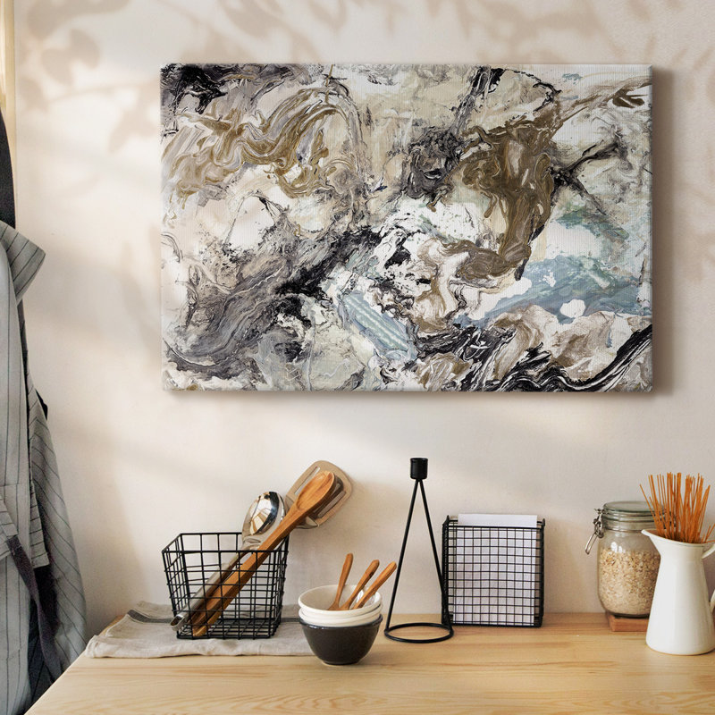 «Marbelized Abstract», galerie tendue sur toile tendue, H 24 po x l 36 po