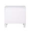 Table de chevet en gris et blanc avec fonction de tiroir sécuritaire et de fabrication