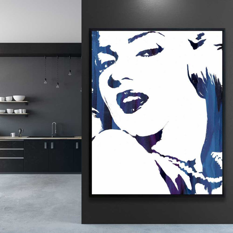 Bleu - Toile encadrée beauté pour la décoration intérieure