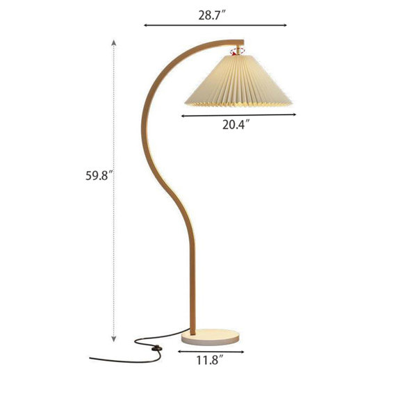 59.8'' White Arched/Arc Floor Lamp