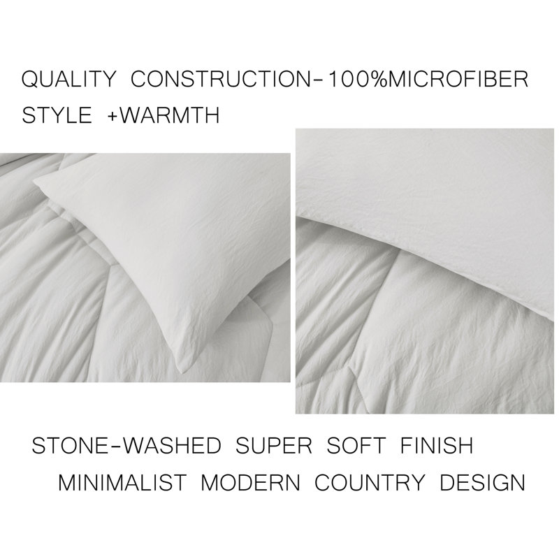 Twin Light Gray Microfiber Honeycomb Comforter Set