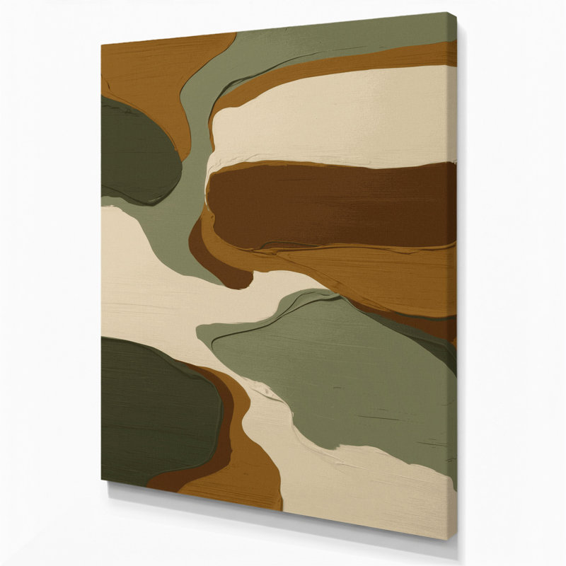 «Abstract Color Field 78», art mural sur toile brune, H 30 po x l 20 po