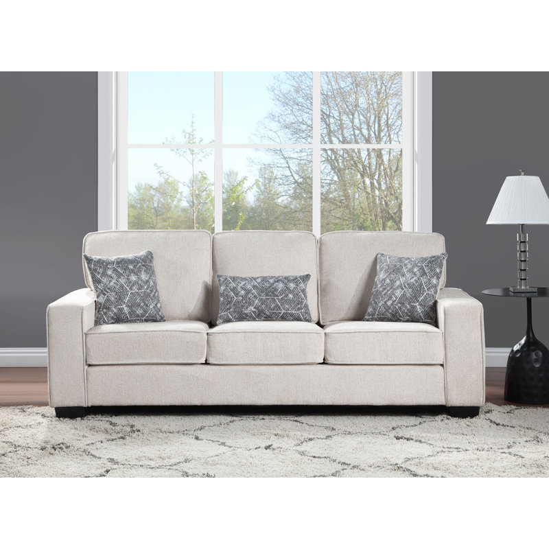 2 - Piece Living Room Set, Beige Fabric