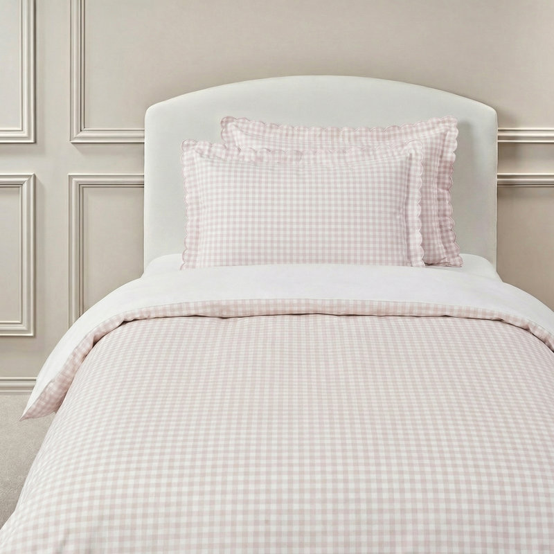 Ensemble de lit simple pique-nique vichy rose, Pink