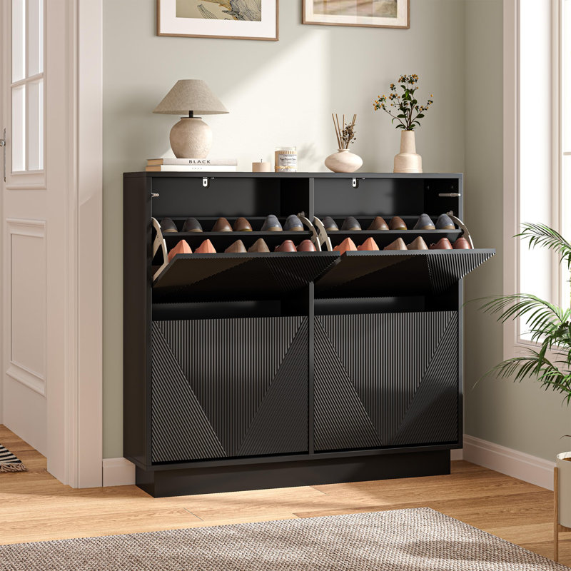24 Pair Flip Down Shoe Storage