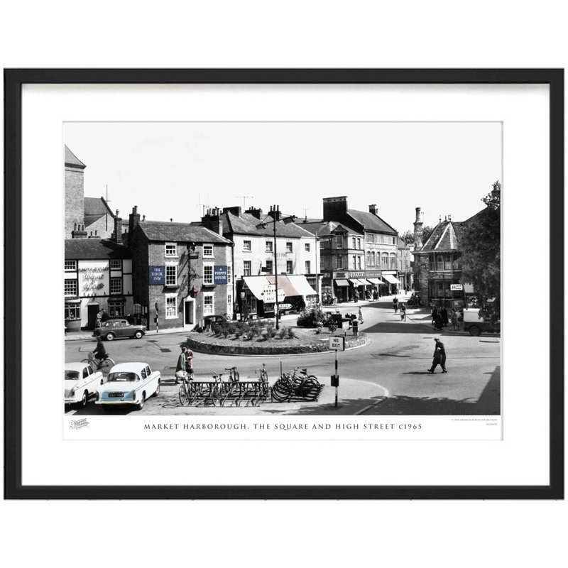 Market Harborough, The Square And High Street C1965 - Single Picture Frame Print, Dark Grey, 48.4cm H x 63.6cm W x 2.3cm D