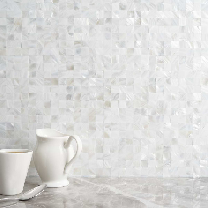 Serene 1x1 Square Polished Pearl Mosaic Tile
