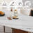 94.49" Extendable Rectangular Dining Table Extendable Sintered Stone Dining Table with Wood Base Seats 10 Modern Kitchen Expandable Table