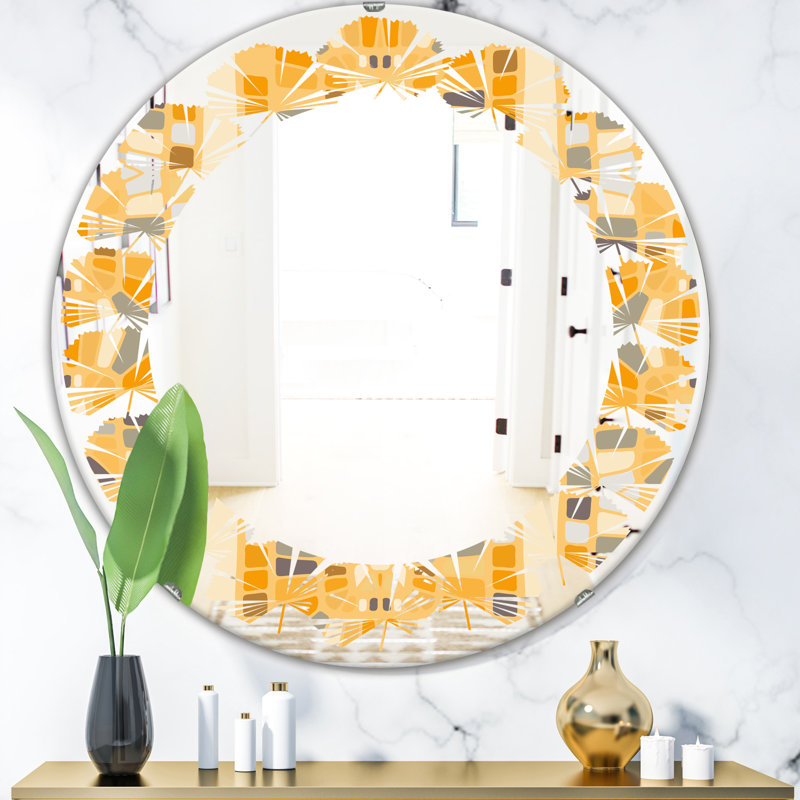 Miroir mural Leaves Foliage III, H 23,6 po x l 23,6 po, Feuilles feuillues III
