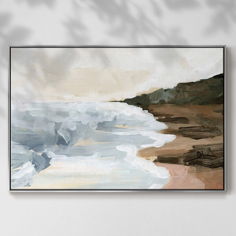 Cove Break II, reproduction d'art sur toile, H 25 po x l 37 po x P 2 po, Argent