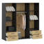 Taneem 4 Door Manufactured Wood Wardrobe
