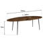 Grenville Oval Solid Wood Top Metal Base Dining Table