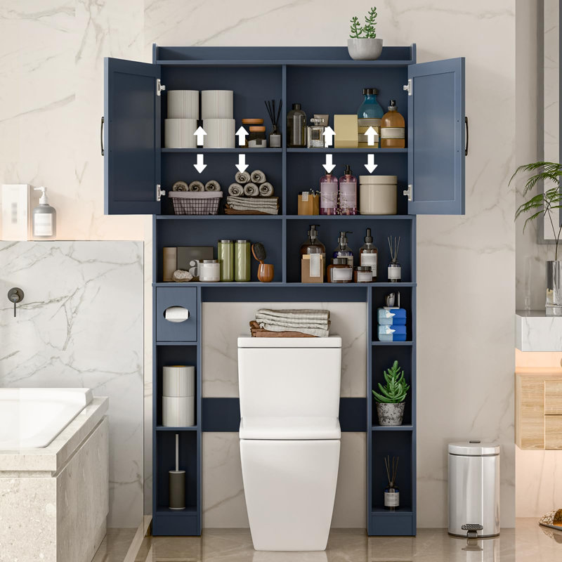 Over The Toilet Storage Cabinet, Blue