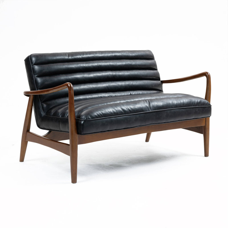 Club Leather Effect Bench, Blue