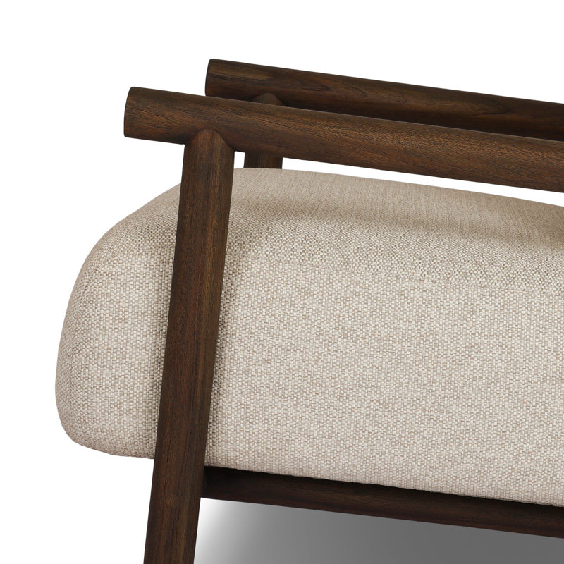 Cardiff Outdoor Teak Lounge Chair, Stained Saddle Brown