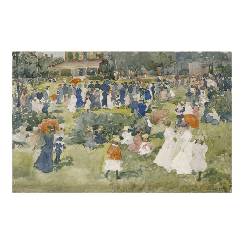 «Franklin Park Boston» par Maurice Brasil Prendergast - estampe numérique, H 16 po x l 20 po