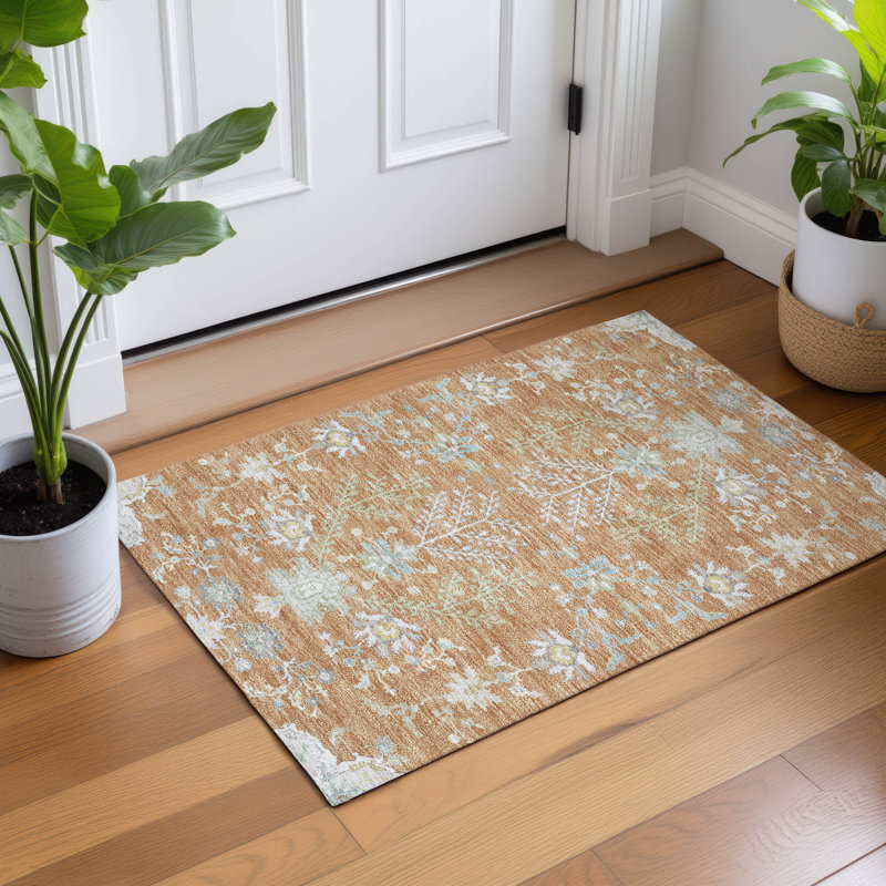 Tapis intérieur / extérieur lavable à la machine Chantille ACN2676 Global, Cuivre, 1 pi 8 po x 2 pi 6 po