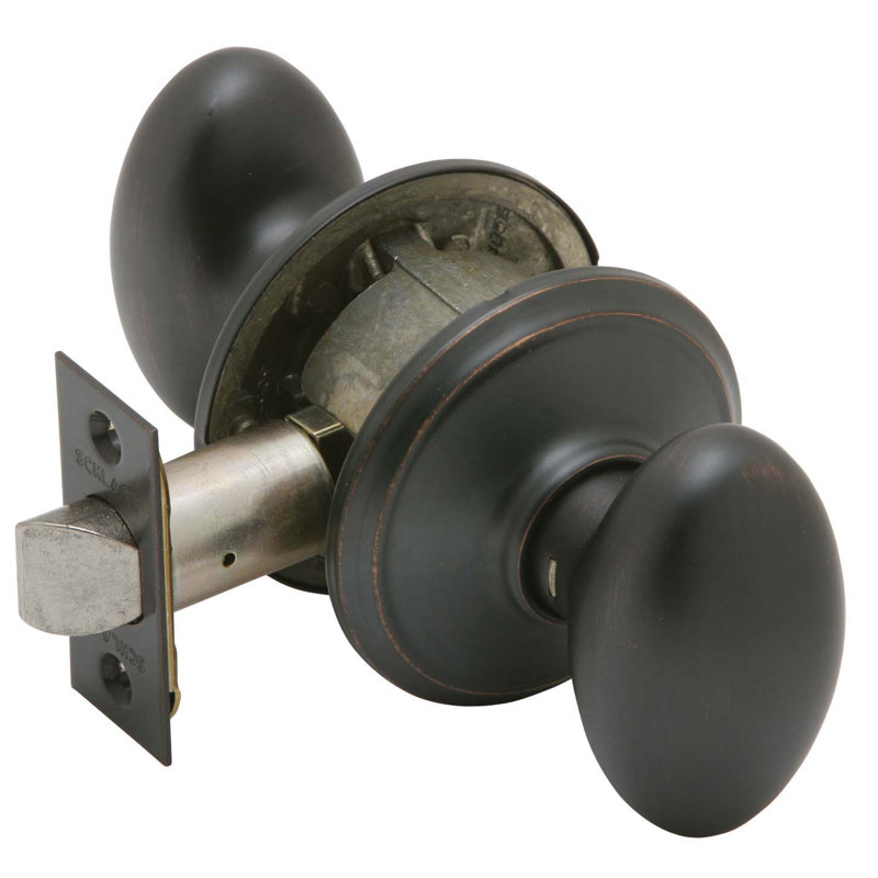 Schlage Sienna Aged Bronze Brass Knob 2 Grade Right or Left Handed, Aged Bronze