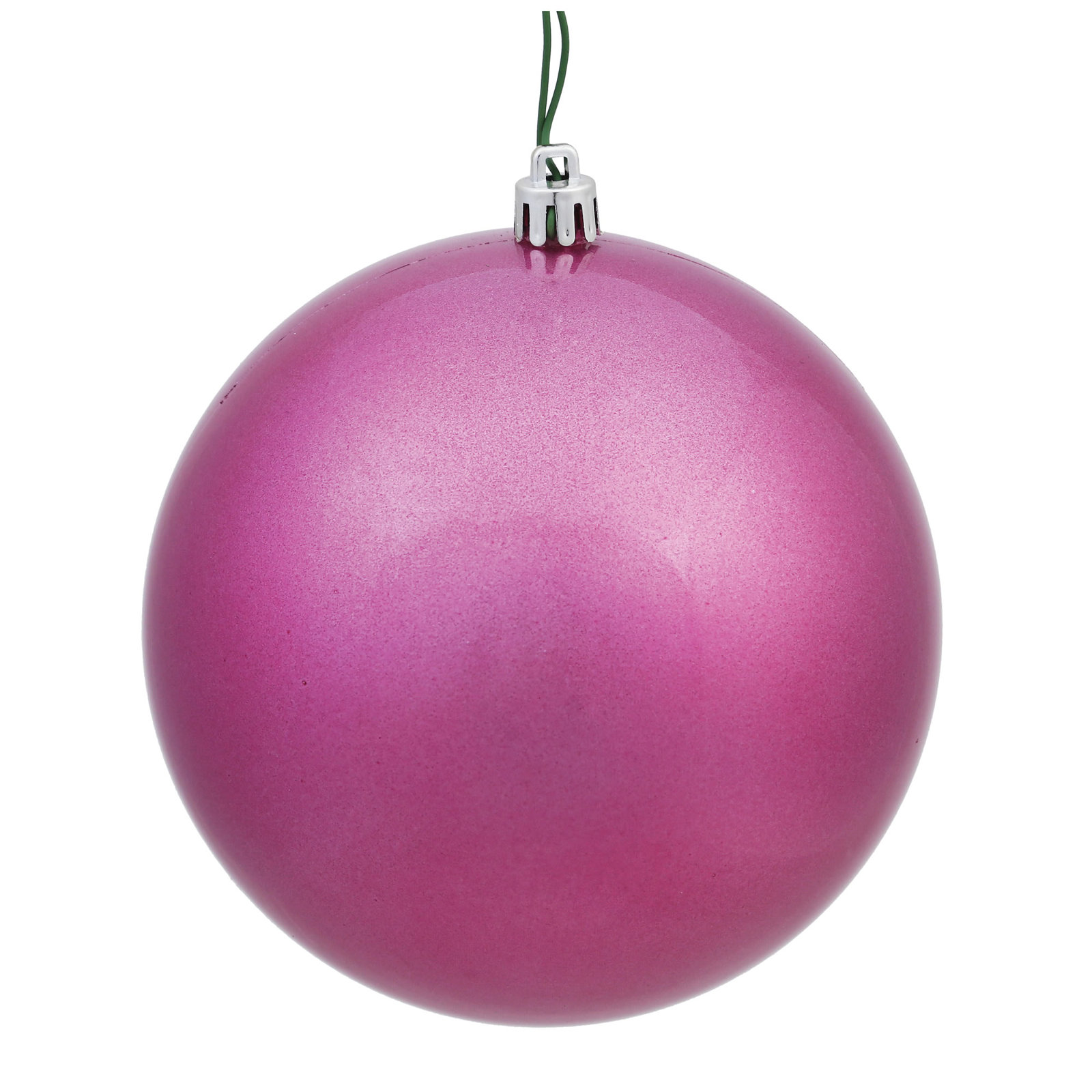 Holiday Décor Ball Ornament, 3" H x 3" W x 3" D, Candy Mauve
