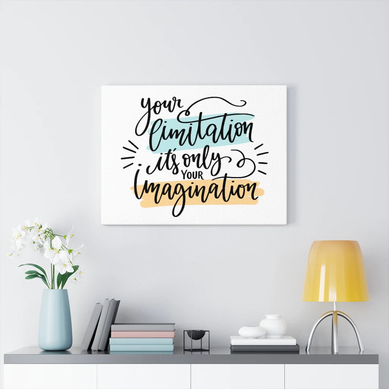 Citation inspirante, c'est seulement votre imagination, art mural, H 12 po x l 16 po