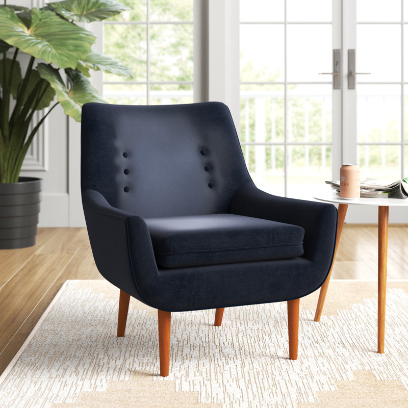 Chaise d'appoint Arguello, Velours noir