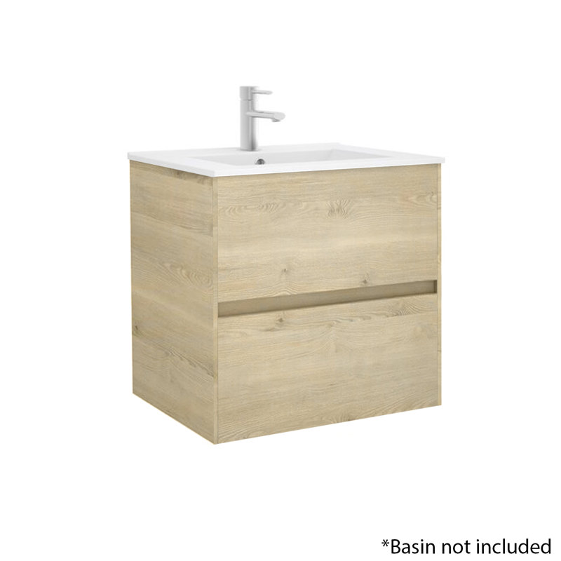 Alba 60cm 2 Drawer Basin Unit, Oak
