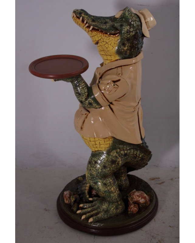 Grande statue crocodile majordome
