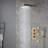Revitalize 12 Inch Luxury Thermostatic Complete Shower System with Rough-in Valve-62520466