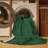 Machine Washable Solid Green Area Rug-1969960079