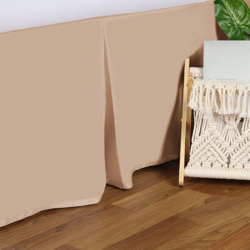 Jupe de lit 100% coton 300 fils 300 fils certifiés, Très grand lit, Beige