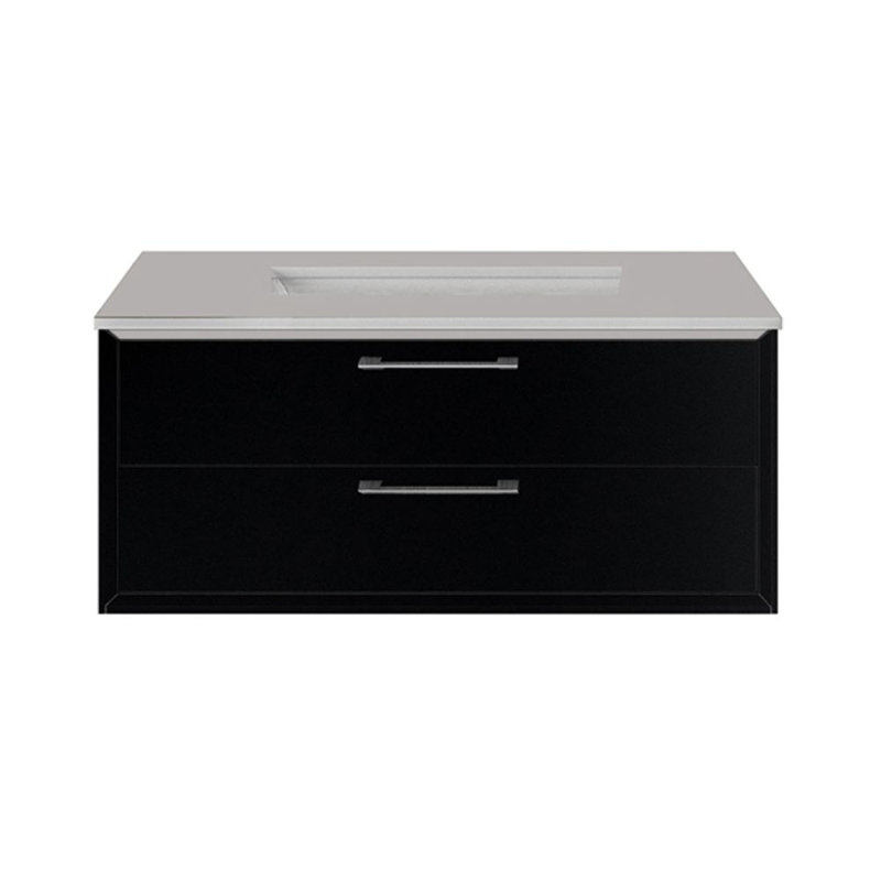 Gemelli 30'' W Single Stone Vanity Top, Satin White