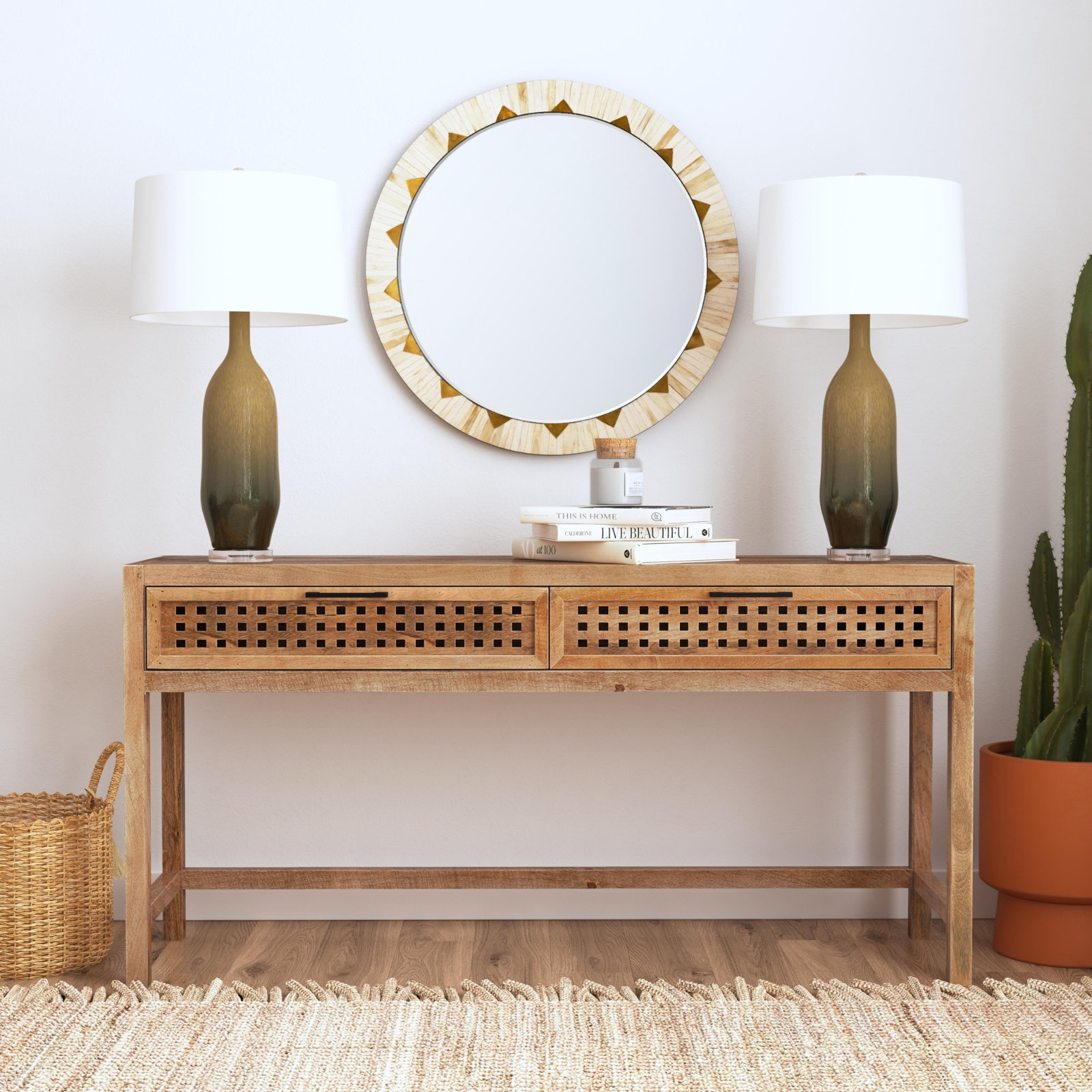 Amareon 60'' Solid Wood Console Table