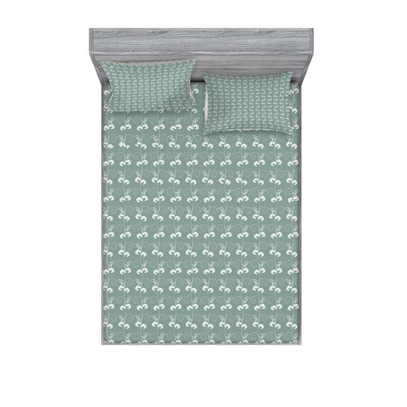 Ensemble de draps Victorian Swirled Hearts, Ensemble de draps pour lit double avec un drap-hou