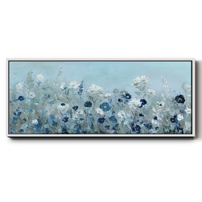 Teal Light Garden- Framed Canvas