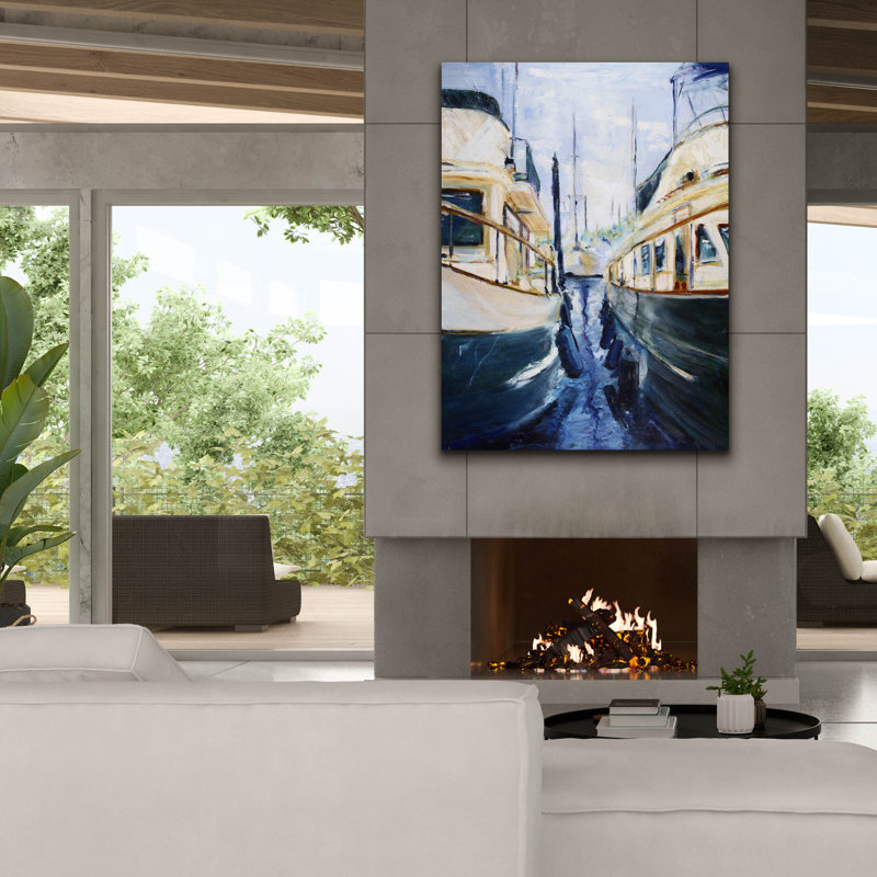 «Grand Banks» par Curt Crain, art mural sur toile, H 54 po x l 40 po