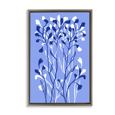 Toile flottante bleue encadrée par brins entrelacés par Martina Pavlova