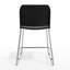 Tabouret empilable en plastique commercial avec dossier profilé et base traîneau-131217072