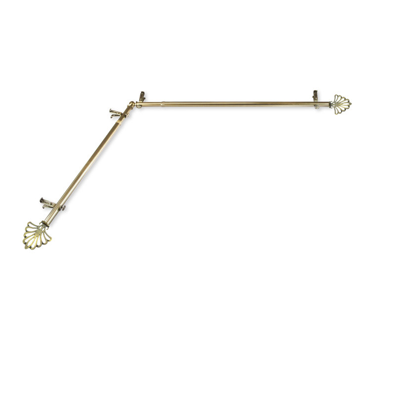 Tringle à rideaux simple pour fenêtre Fairmont, 28 po à 48 po, Laiton antique