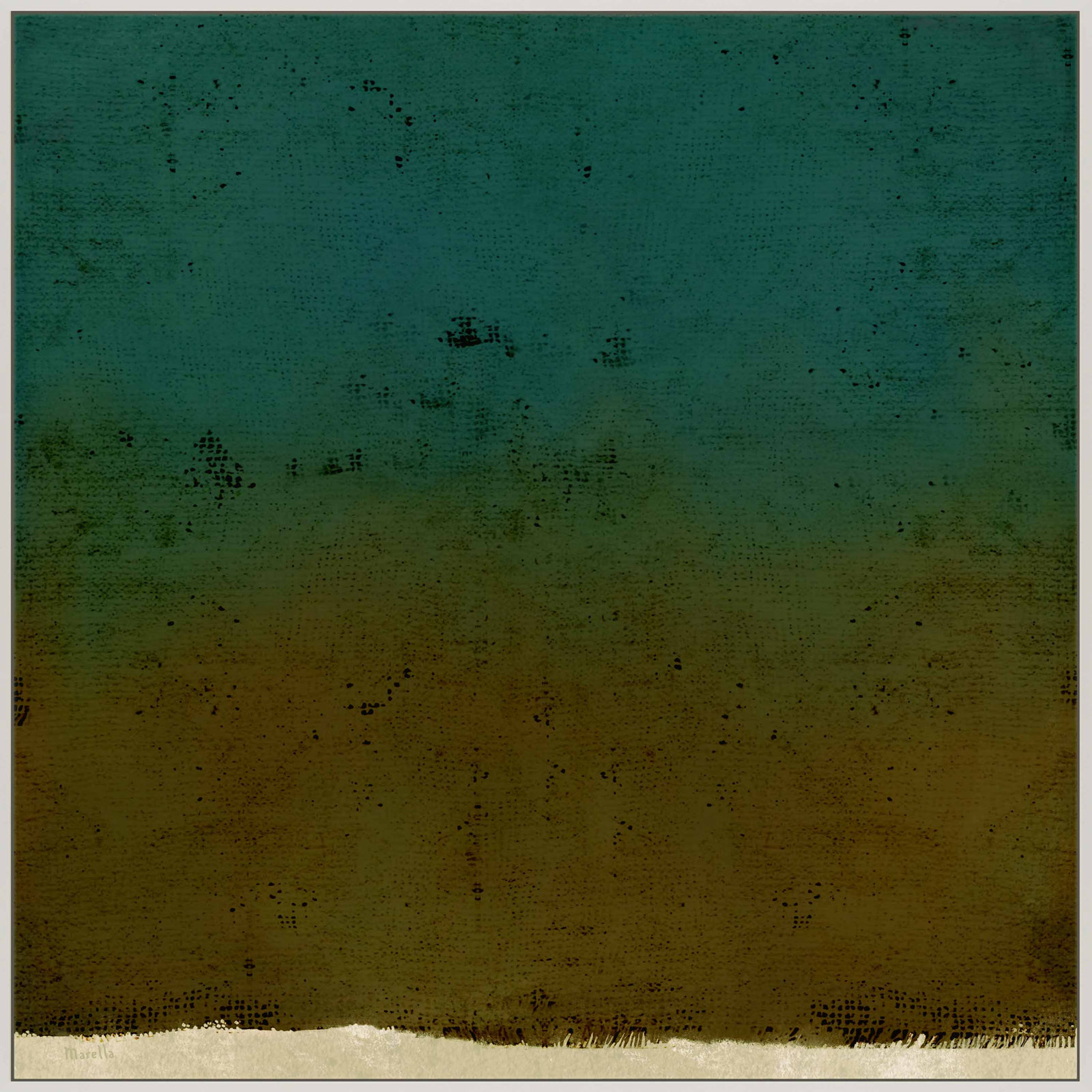 Pond 1 by Marco Marella for Studio M - Framed Wall Art, White, 36" H x 36" W, Canvas